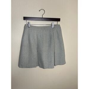 Julie Brown Gray Silver Holiday Pleated Wool Blend Skirt 4